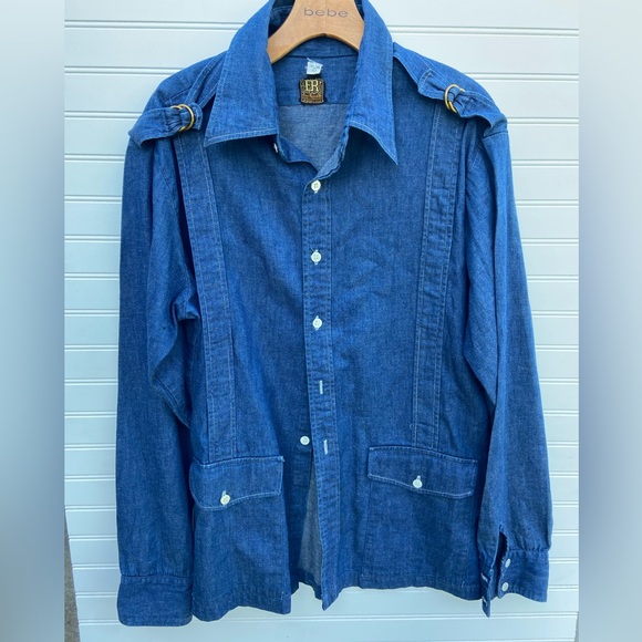 Vintage Eric Ross & Co. Vintage Denim Jacket Shirt Made in the USA